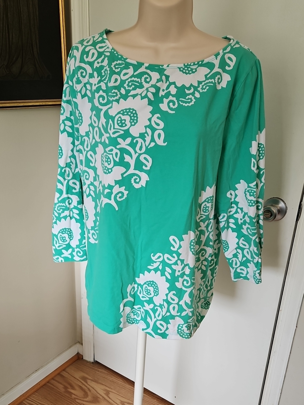 Talbots Beachy Floral Top Size XL